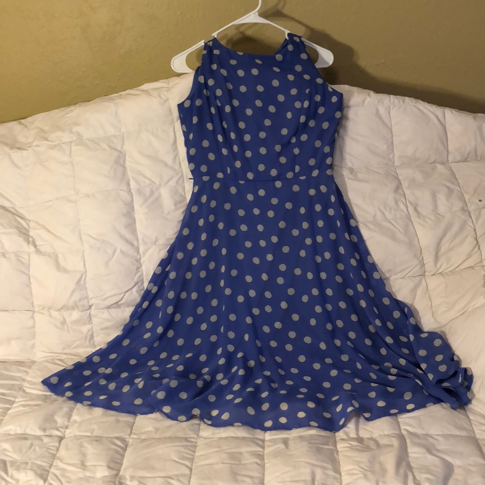 Periwinkle Polka Dots Dress Sz 6